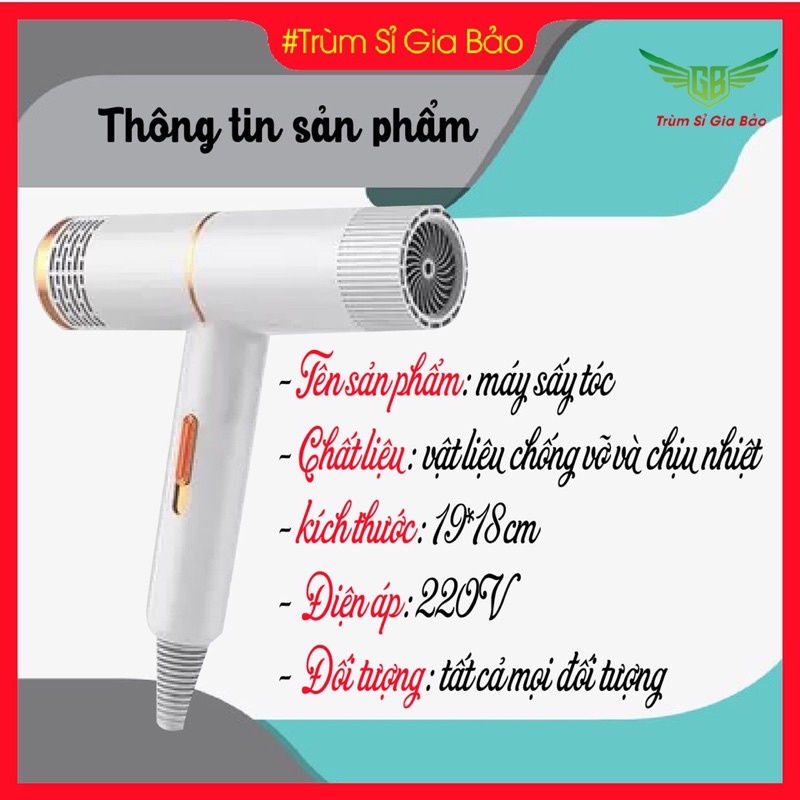 Máy sấy tóc công suất lớn tạo kiểu chính hãng , máy khò tóc 2 chiều nóng lạnh 2200w bảo hành 12 tháng