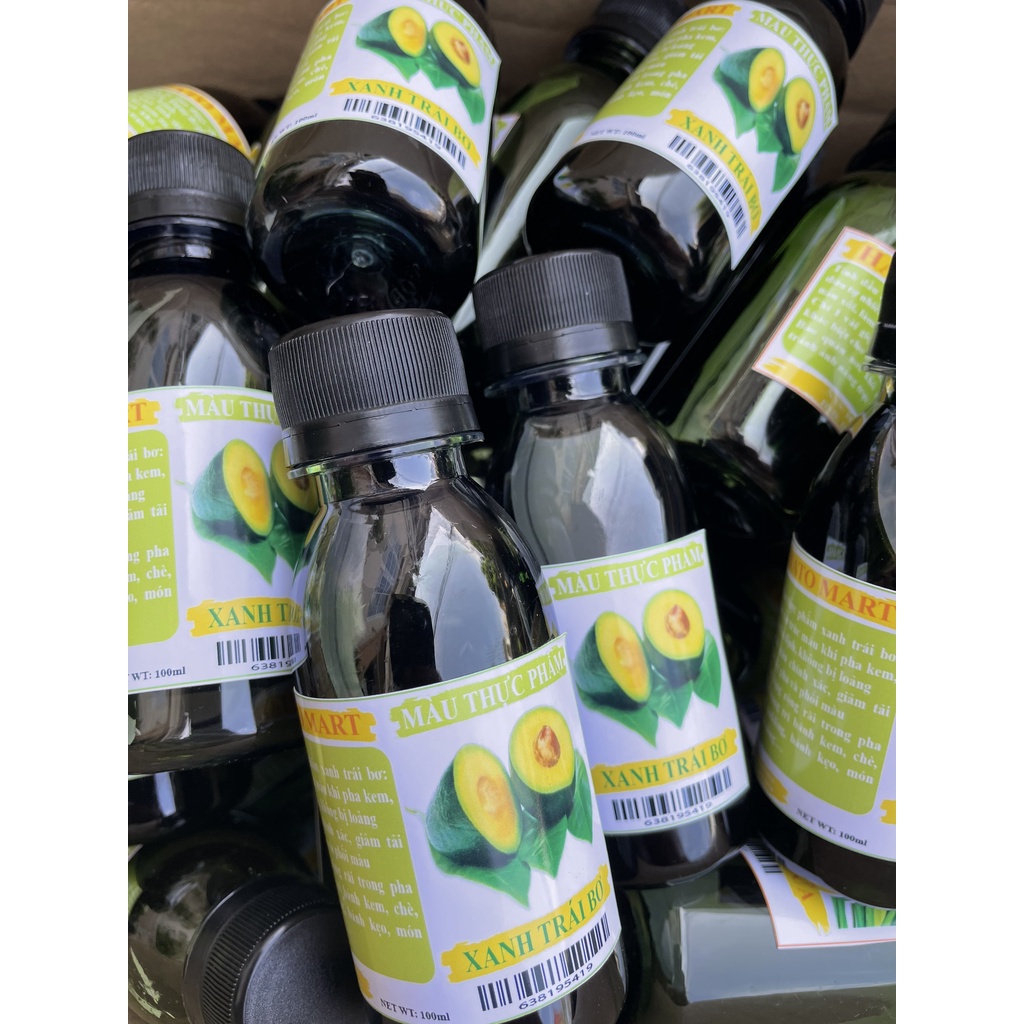 Màu Thực Phẩm Xanh Trái Bơ, Chuẩn màu, nấu chè, làm bánh