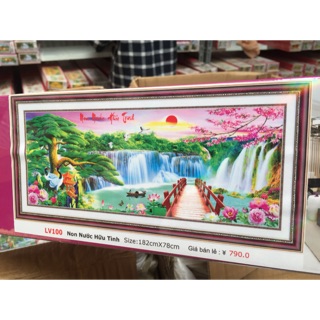Tranh đính đá Non nước hữu tình