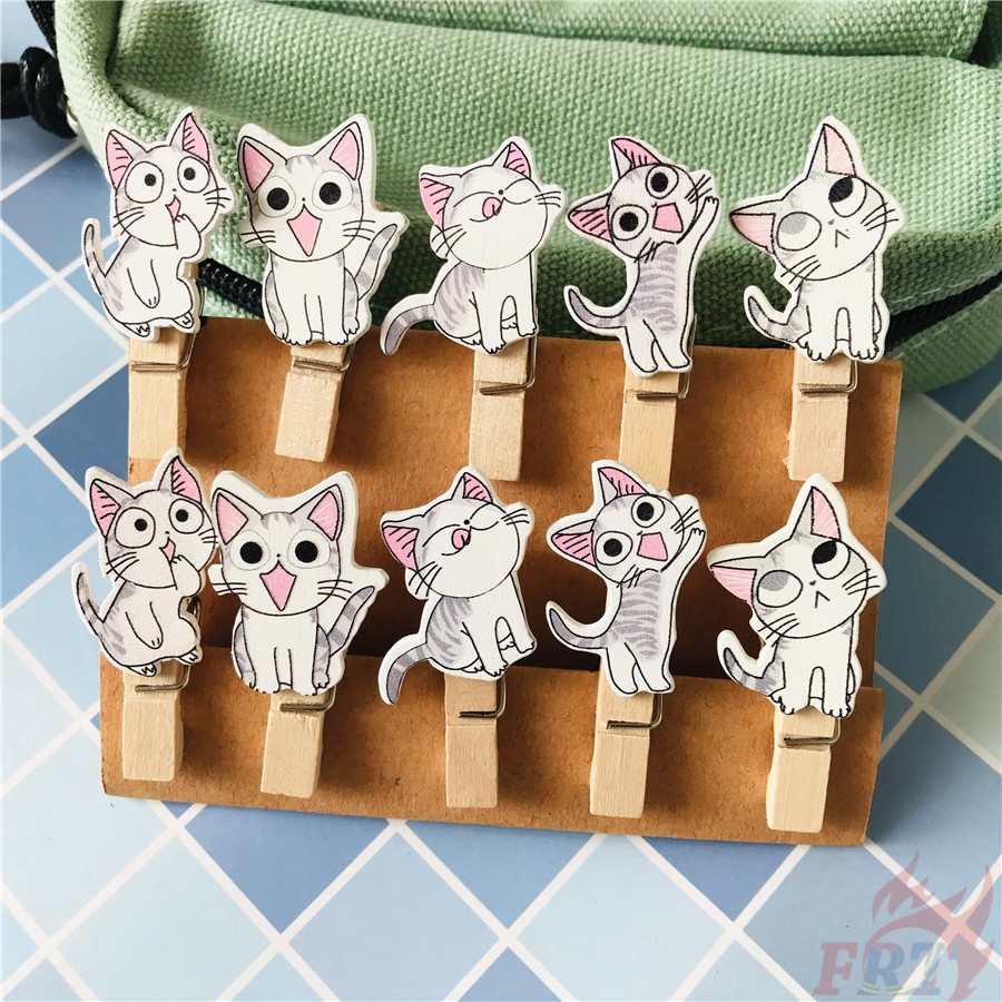 Set 10 Kẹp Gỗ Mini 3.5x0.7cm Dùng Trang Trí Thủ Công