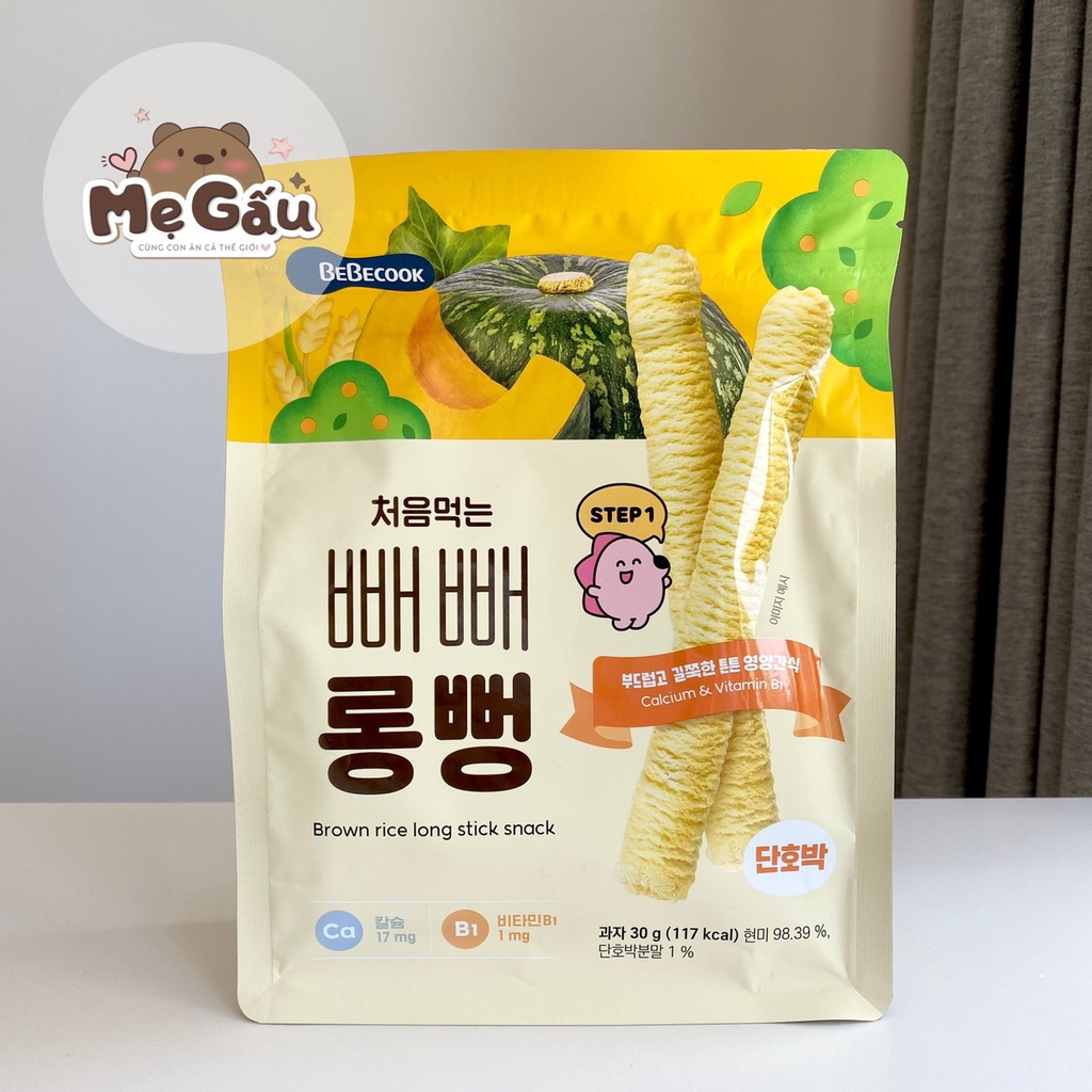 Bánh gạo lứt thanh dài BEBECOOK Hàn Quốc (Date 08/2023)
