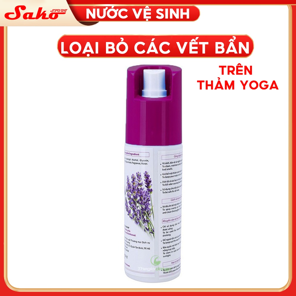 NƯỚC VỆ SINH THẢM YOGA TOPBODY  HƯƠNG LAVENDER 100ml