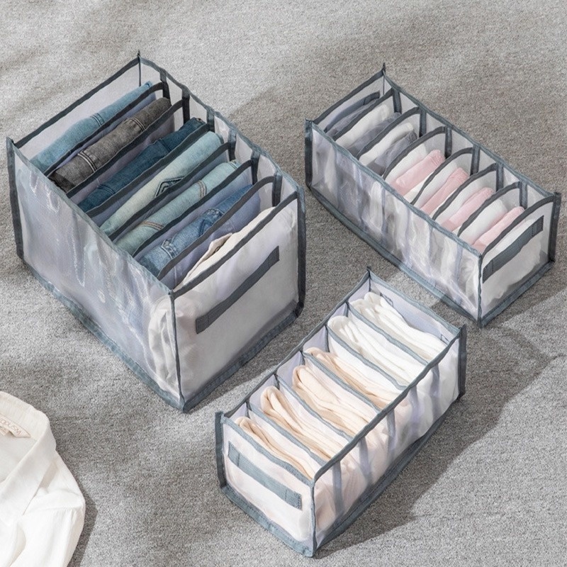 Hộp Lưu Trữ Vải Gia Dụng Di động đồ Lót Quần Jean Cửa Sổ Lưu Trữ Hộp Lưu Trữ Có Ngăn
