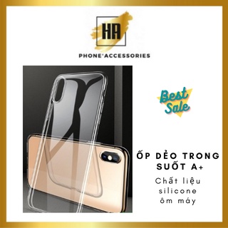 Ốp lưng silicone trong suốt a+, ốp siêu trong siêu mỏng ôm máy, các dòng iphone, samsung, xiaomi, oppo, vsmart, nokia