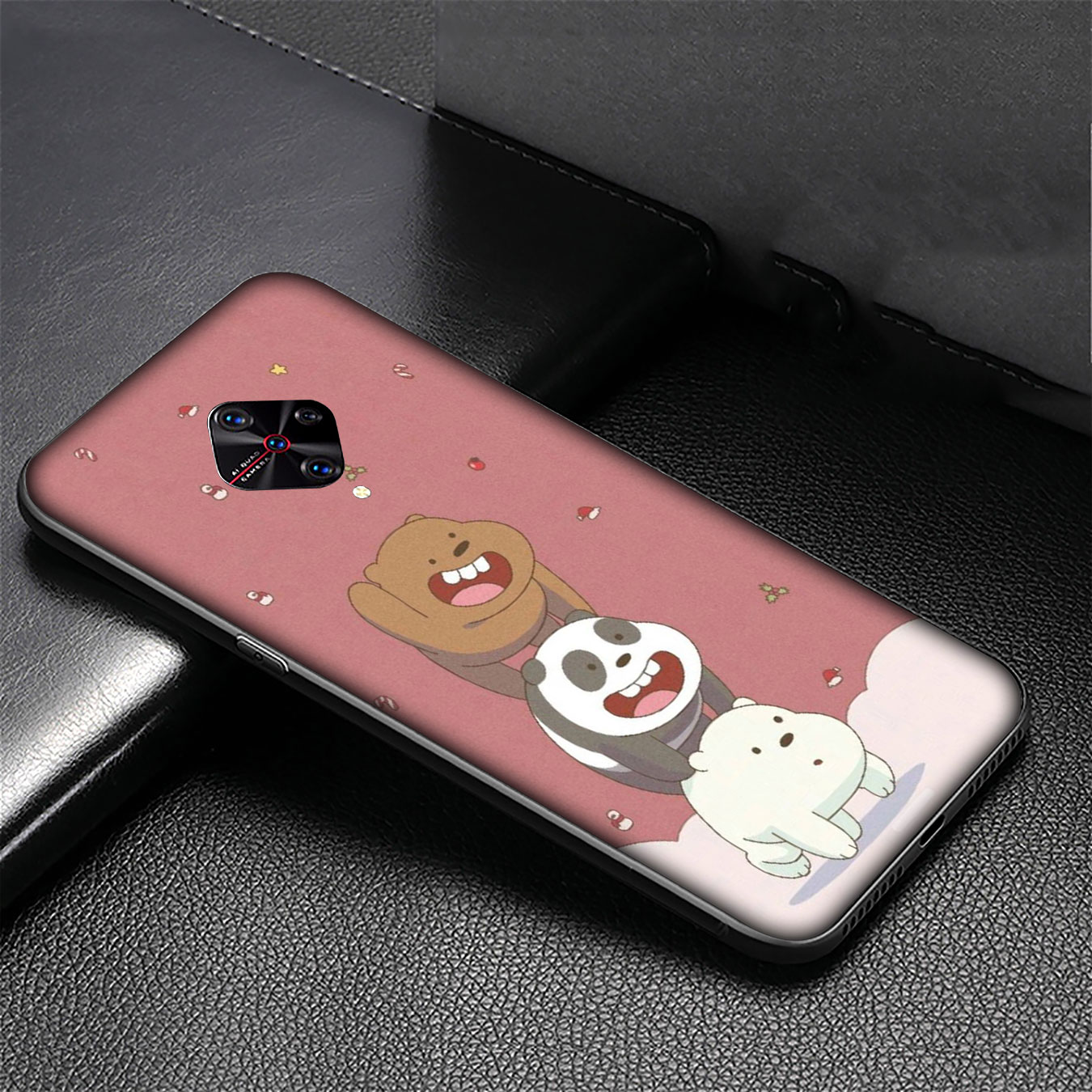 Ốp điện thoại silicon hình We Bare Bear cho Samsung Galaxy Note 20 Ultra Note 10 Plus Lite 8 9 S7 Edge M27