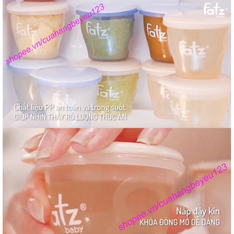 Bộ 3 hộp trữ thức ăn dặm / trữ sữa FATZ Fatzbaby - Thái Lan (85ml/ hộp - FB0010N, 150ml/ hộp - FB0060N)
