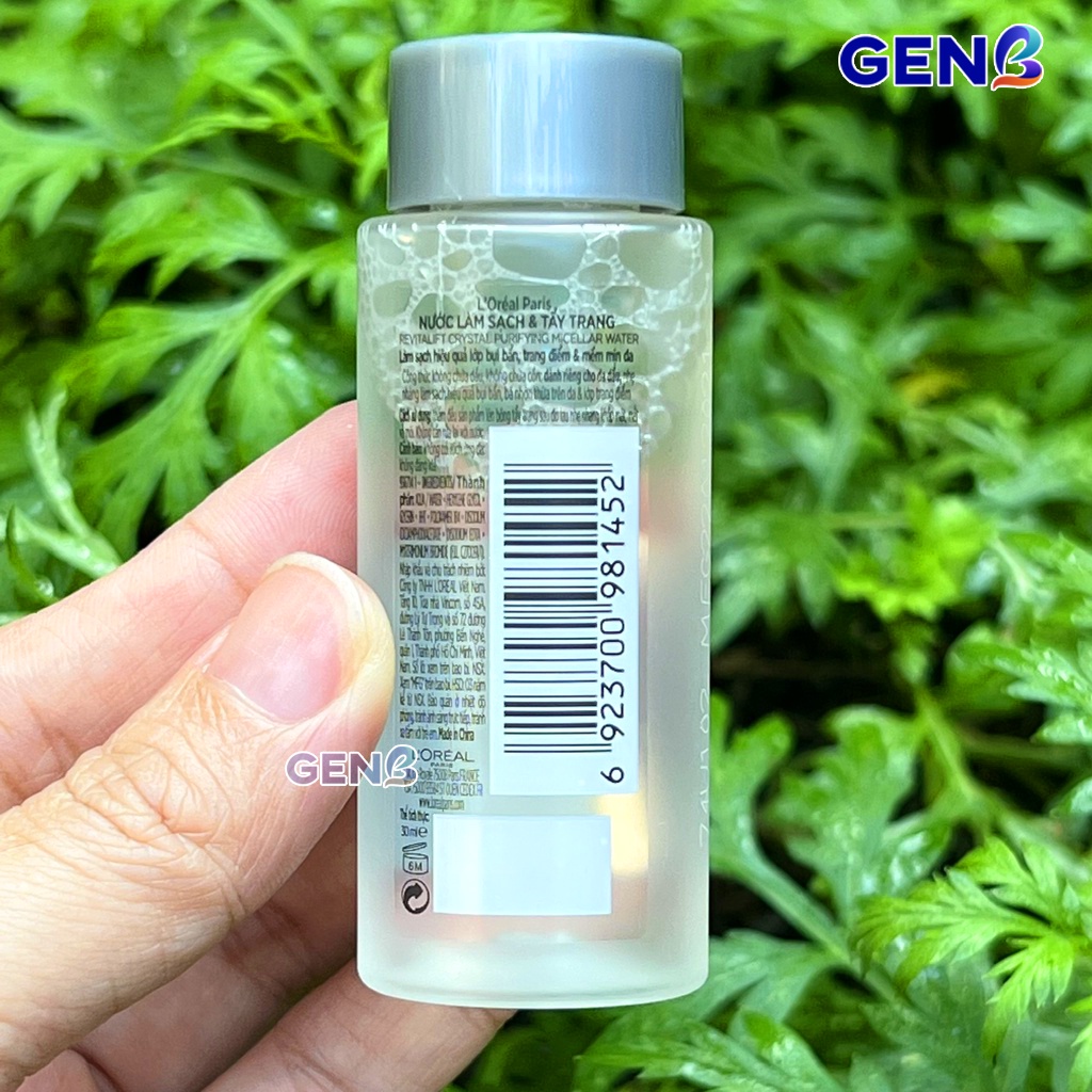 Tẩy Trang L oreal  95ml CHÍNH HÃNG - Nước Tẩy Trang Loreal Mini 30ml Cho Da Dầu Mụn, Da Nhạy Cảm,Da Khô - Mỹ Phẩm GENB
