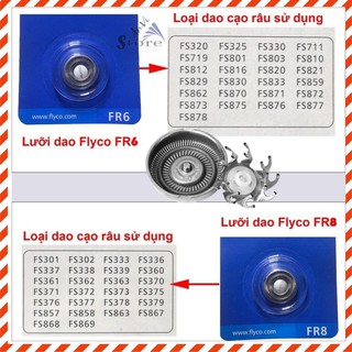 Lưỡi máy cạo râu FLYCO, POREE FR6 FR8 PS6 PS8 cao cấp