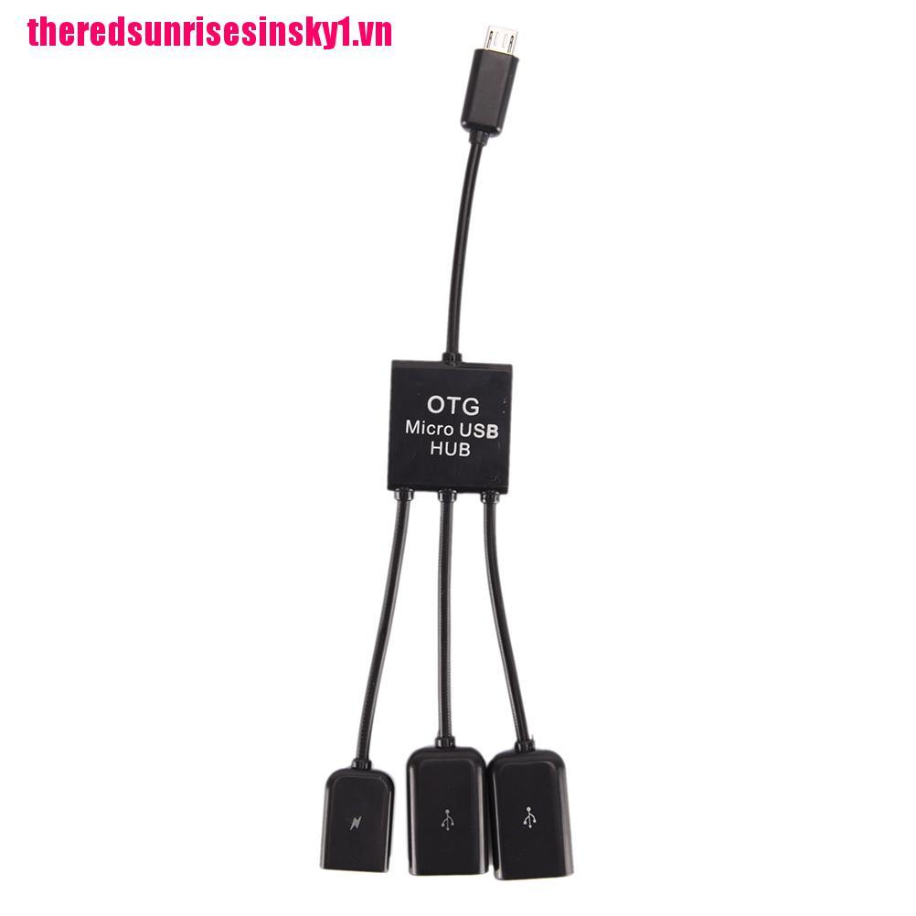 (3C) Giắc Chuyển Đổi Từ Otg Đa Chức Năng Cho Tablet Phone Micro Usb Hub