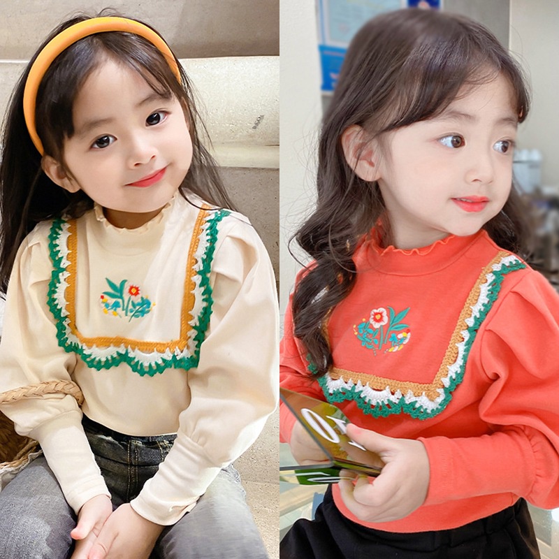 Áo tay dài thêu họa tiết kiểu vintage thời trang mùa thu cho nữ