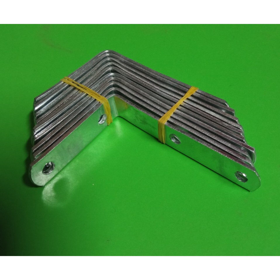 Bộ 10 pad góc vuông, ke góc vuông 5 x 8cm rộng 1.5cm. Chất liệu thép mạ kẽm. - HV Store