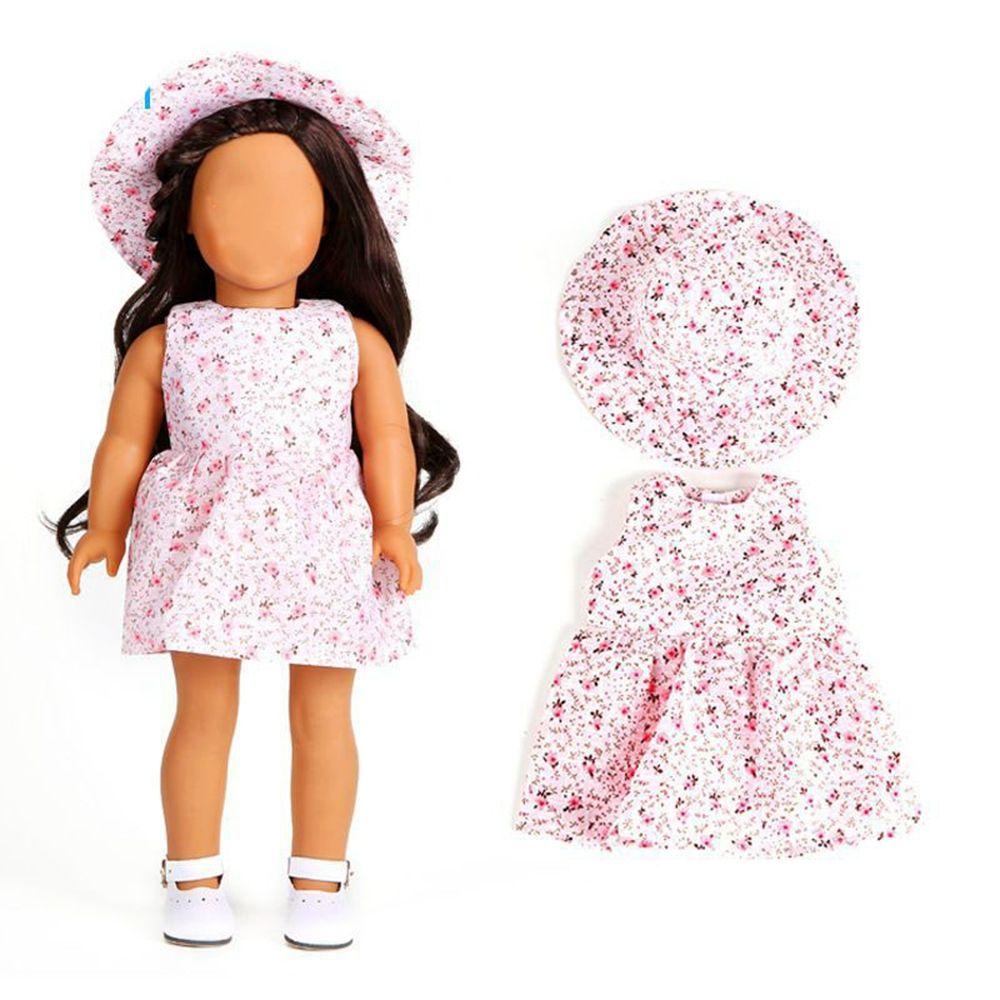 Đầm Búp Bê 18inch Họa Tiết Hoa Thời Trang Cho Bé Gái
