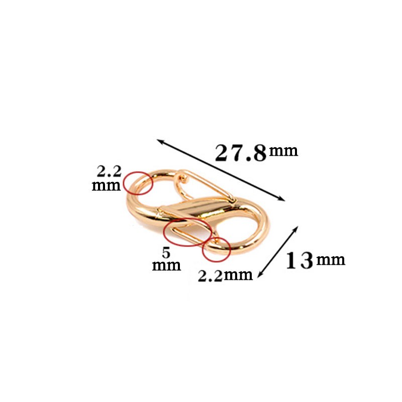 Khóa Dây Xích Hình Chữ S Điều Chỉnh Kích Cỡ Cho Dây Đeo Túi Xách