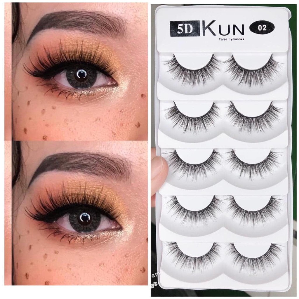 Lông mi 5D kun 2 5 cặp cao cấp chính hãng