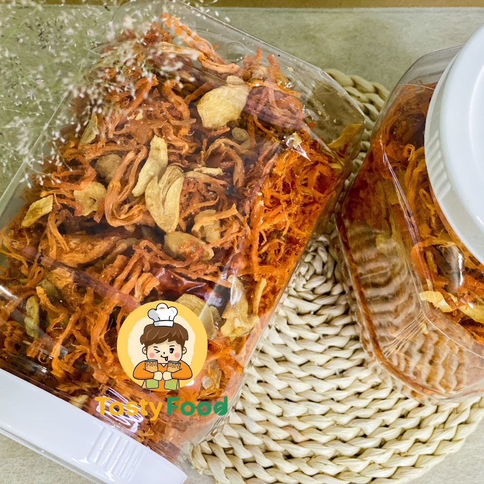 500G Hũ Khô Heo Cháy Tỏi | Khô Heo Thật