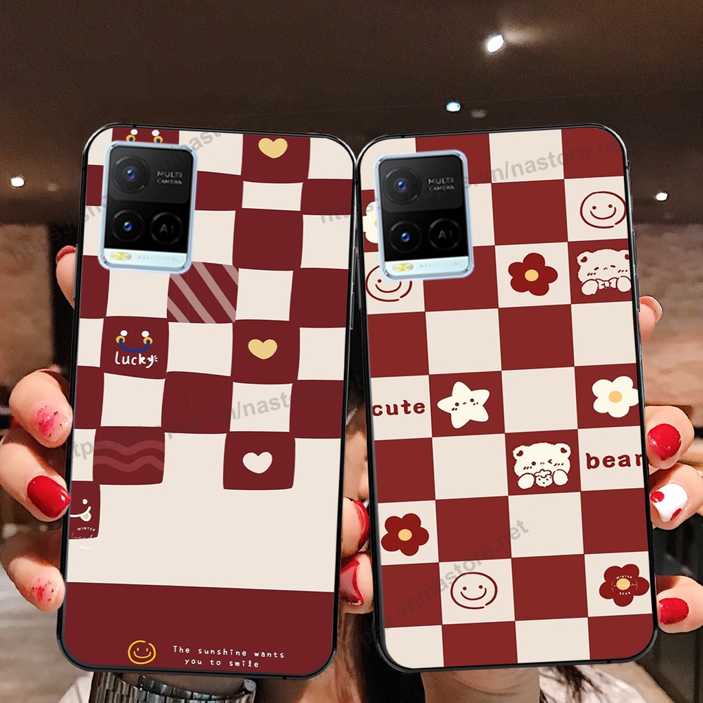 Ốp lưng Vivo Y21 / Y21s / Y33s trái tim hình gấu cute cá tính, giá rẻ, cực bền