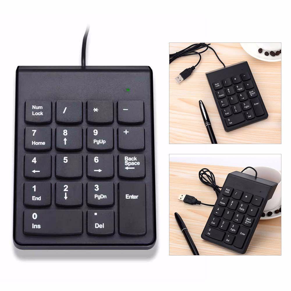 Bàn phím số MMULCK 18 phím có dây đầu USB màu đen