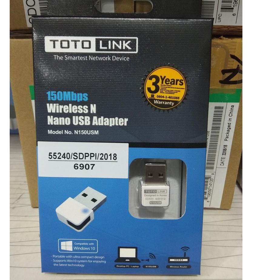 (Mới) Usb Thu Sóng Wifi Totolink N150Usm Nano Không Dây 150mbps 446