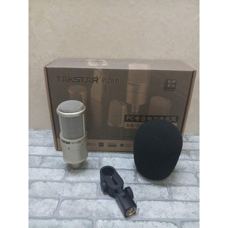 Combo Mic Thu Âm Takstar Pc K200 và Soundcard HF5000