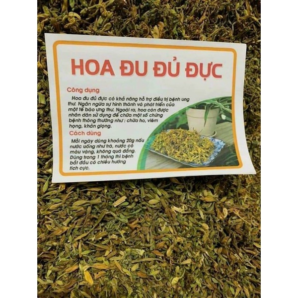 Hoa đu đủ đực khô nguyên chất sấy lạnh loại 1 gói 100gram