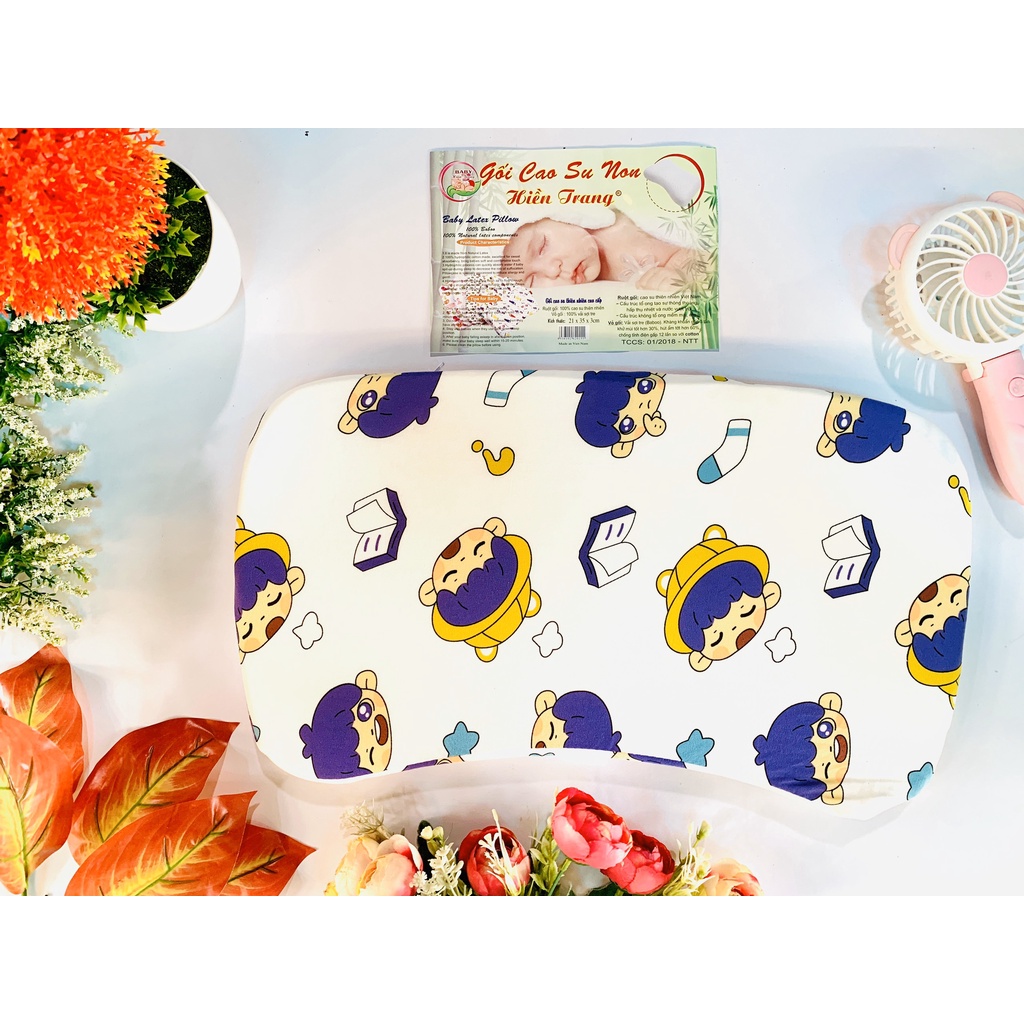 Gối Cao Su non thông hơi, chống bẹp đầu cho bé