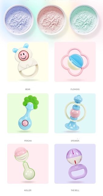 ĐỒ CHƠI XÚC XẮC 7 MÓN AN TOÀN CHO BÉ