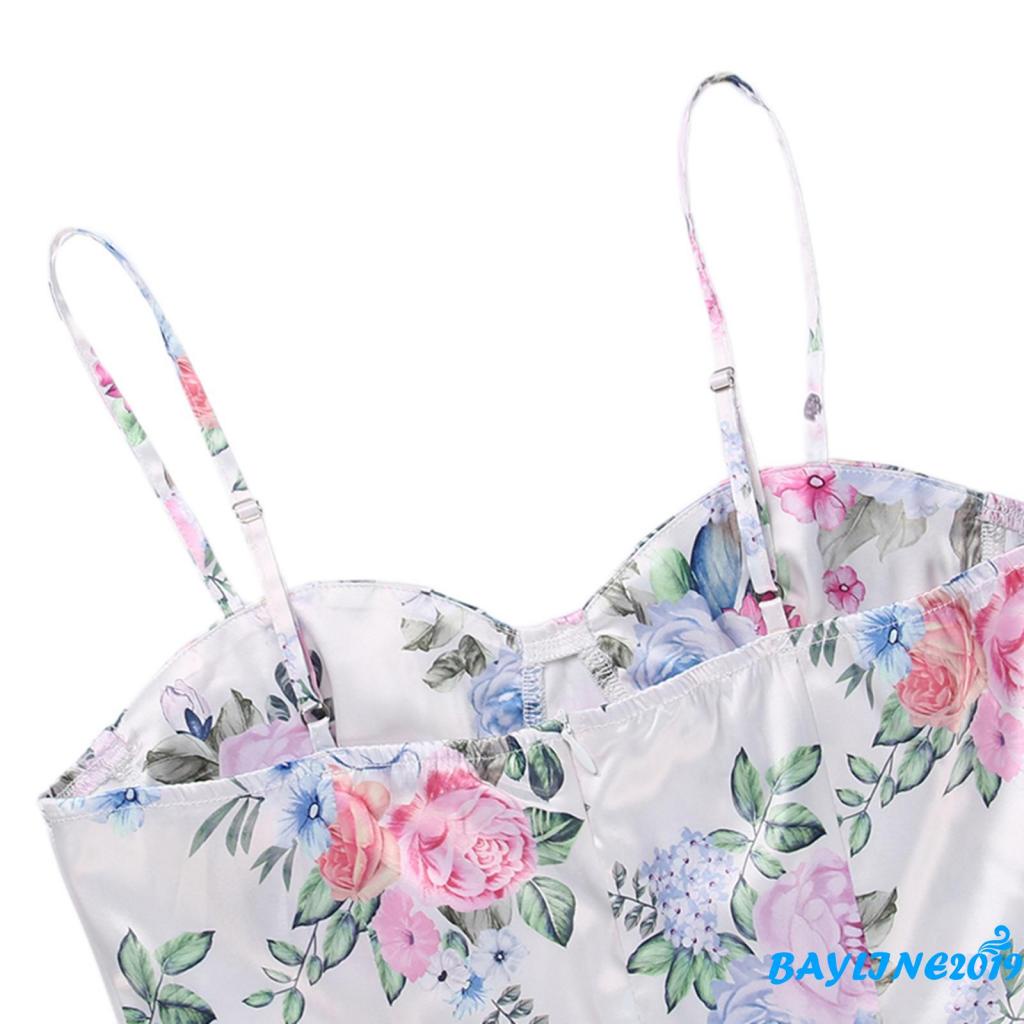 Đầm Hai Dây In Hoa Xẻ Sâu Thời Trang Mùa Hè Cho Nữ