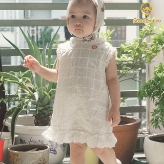 [ẢNH THẬT] Đầm sát nách thêu tay cao cấp cho bé gái vải nhật xuất dư (vải tốt - may kĩ)