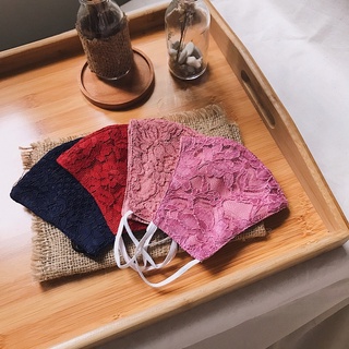 Set 3 khẩu trang vải ren cao cấp