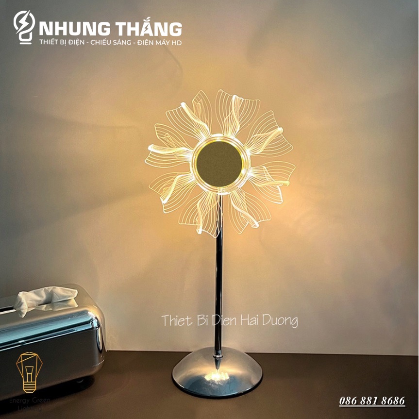 Đèn Bàn Hoa Hướng Dương DB-918 - Cối Xay Gió DB-919 - 3 Chế Độ Ánh Sáng - Decor Trang Trí Phòng Ngủ,Bàn Làm Việc