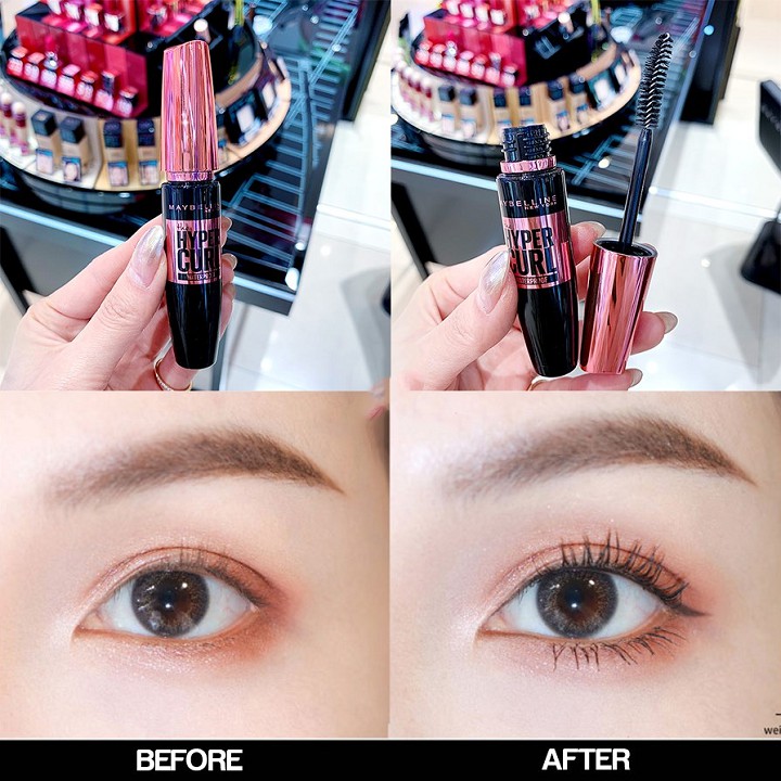 [CHÍNH HÃNG_CÓ TEM] Mascara Làm Dài Và Cong Mi Maybelline The Hyper Curl Volum Express Waterproof 9.2ml