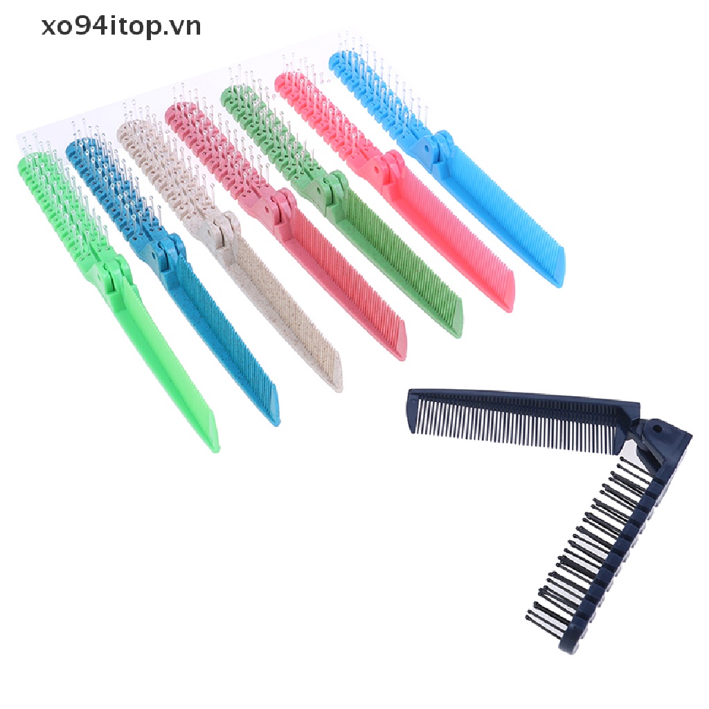 Lược Chải Tóc Hai Đầu Bằng Nhựa Có Thể Gấp Gọn Tiện Dụng Cho Nữ