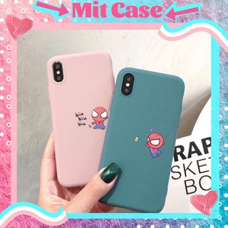 Ốp Lưng Đôi iPhone Hình Người Nhện Spiderman Bắn Tơ Cute Nhựa Dẻo TPU IPhone 6 plus 7 plus 8 plus x xs max 11 pro max