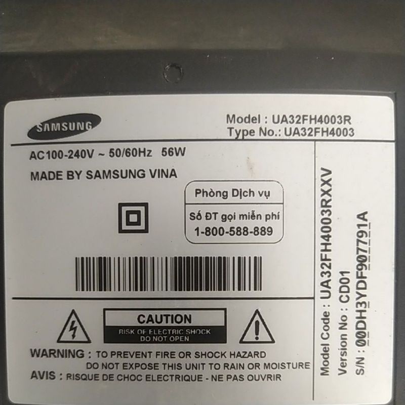 Bo mạch tivi Samsung UA32FH4003R hay 32Fh4003r