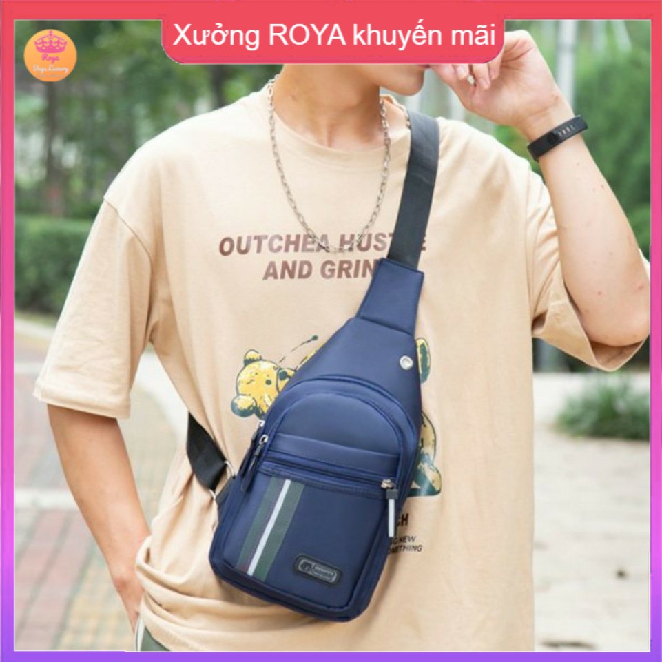 Túi Đeo Chéo Nam DCN4 DCN5 Phản Quang Màu Đen Rêu Xanh Đỏ Chất Da Bóng Chống Thấm Nước Cao Cấp Bền Bỉ