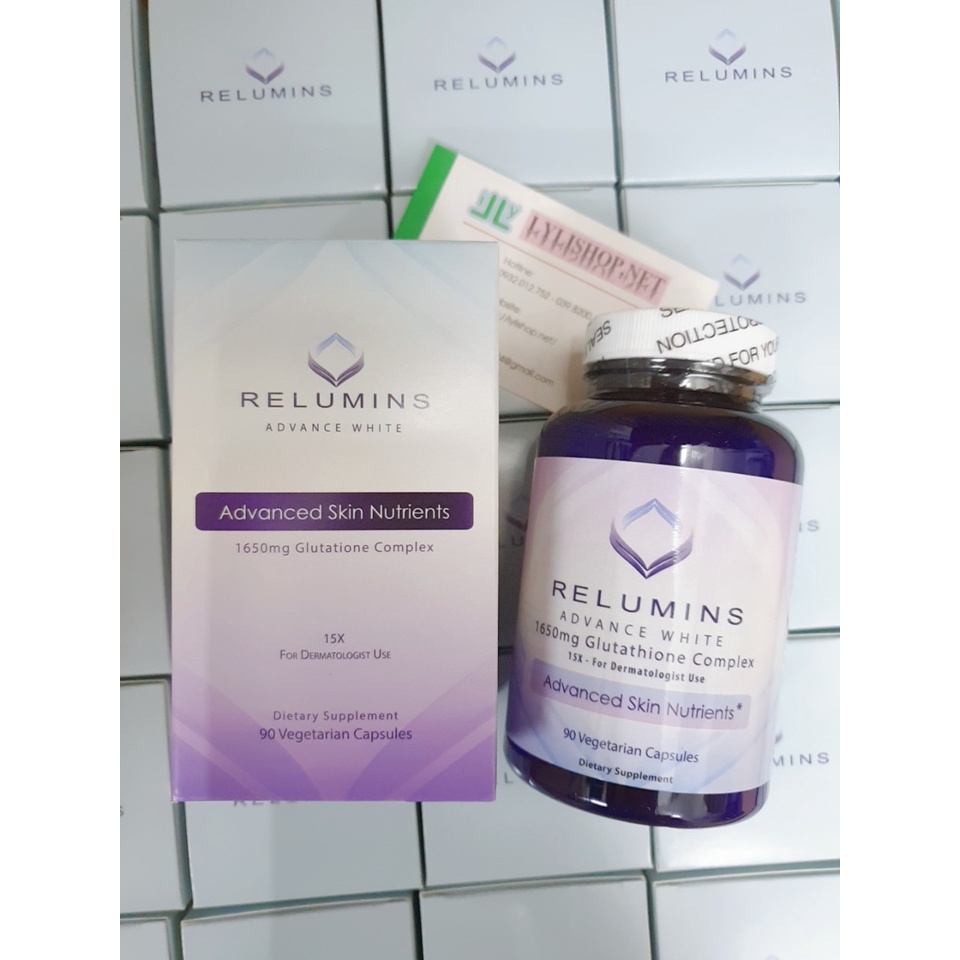 Viên Uống Trắng Da Relumins Advance White 1650 mg hộp 90 Viên của Mỹ
