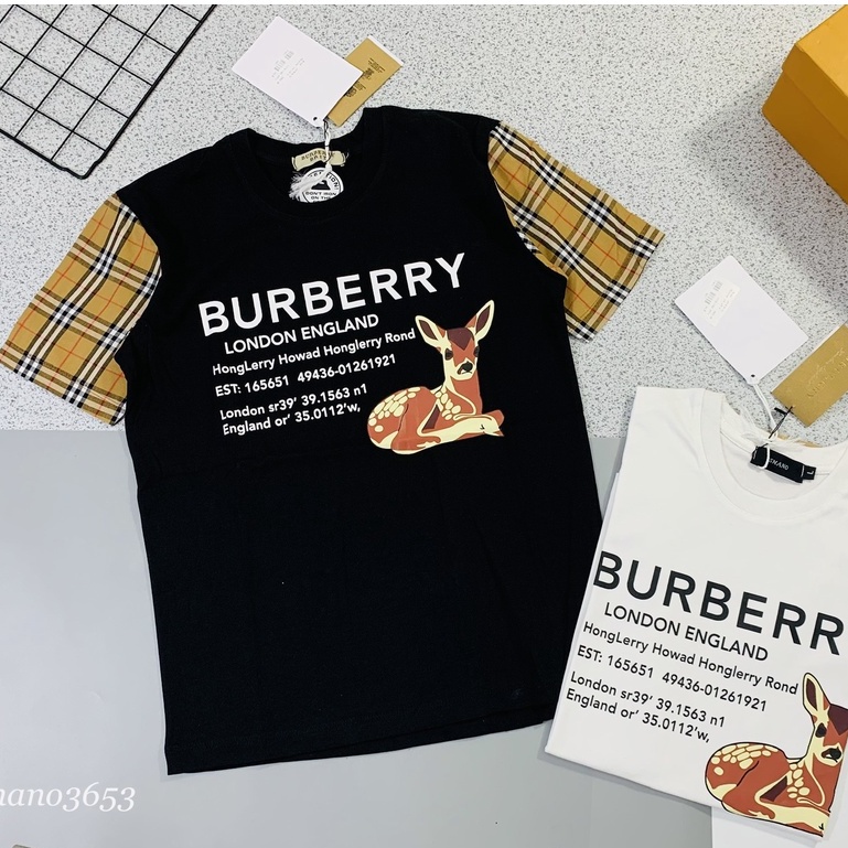 Áo phông Nam Nữ 🌵ĐỦ SIZE 40-80KG 🌵 Áo T shirt Burberry London England hươu