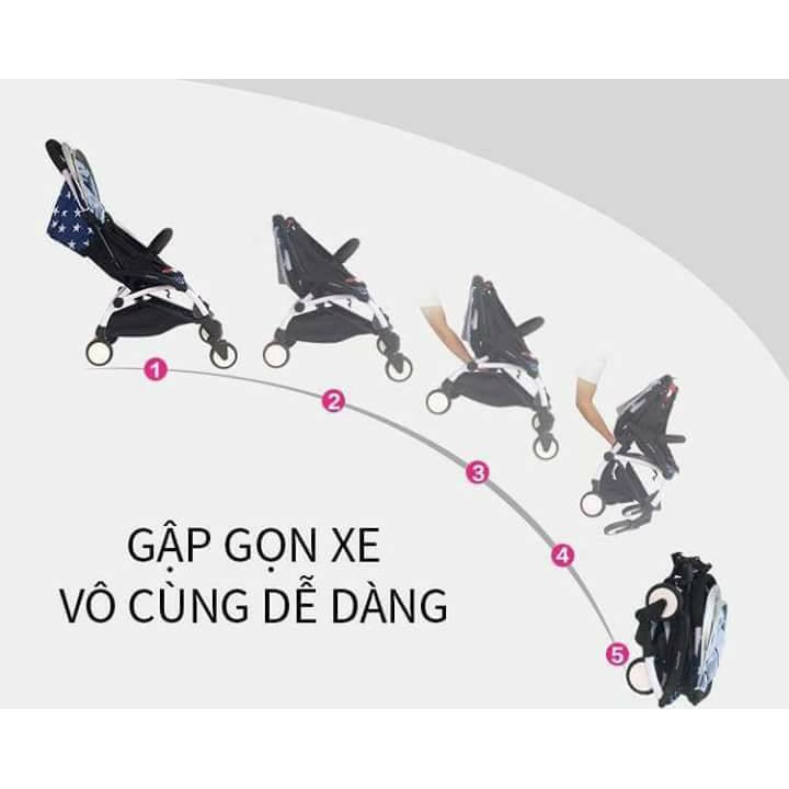 Xe Đẩy Gấp Gọn 3 Tư Thế Siêu Nhẹ