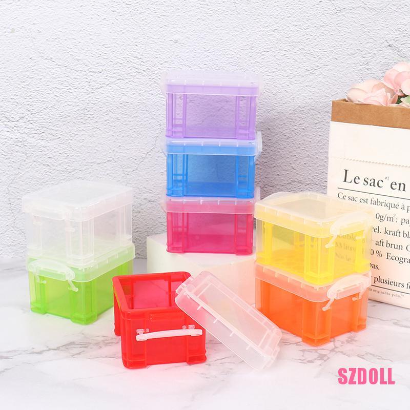Set 2 Hộp Đựng Đồ Chơi Búp Bê Mini Bằng Nhựa Dễ Thương Cho Bé
