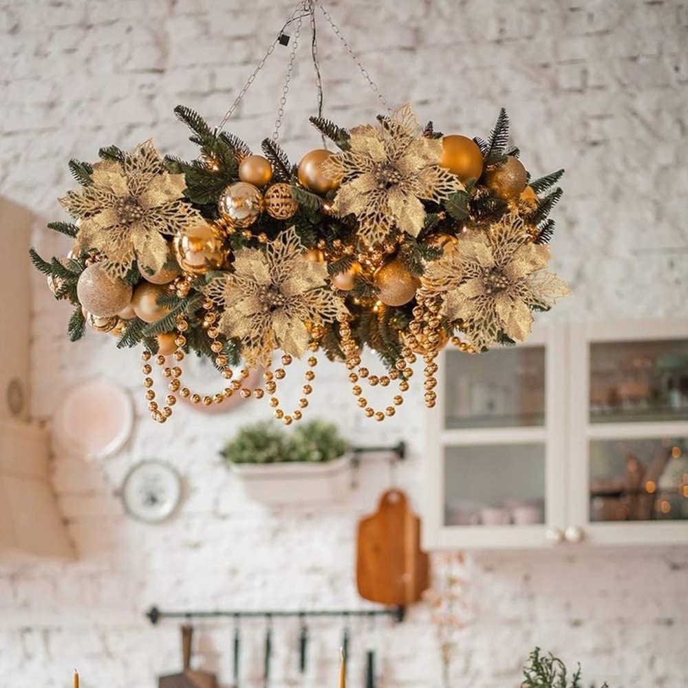 Set 5 hoa giả nhiều màu thời trang 12 cm dùng trang trí cây cho buổi tiệc