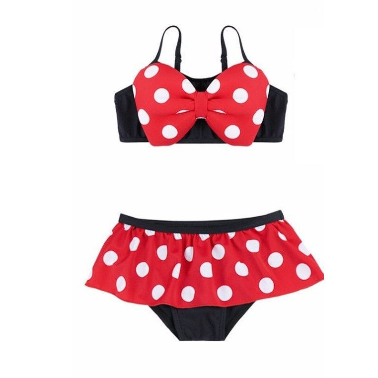 Set đồ bơi bikini đính nơ đáng yêu dành cho bé gái