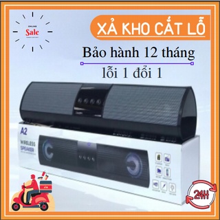 Loa bluetooth không dây a2 dáng dài có đèn led, bass khỏe,Bluetooth 5.0 thẻ nhớ, usb bảo hành 12 tháng