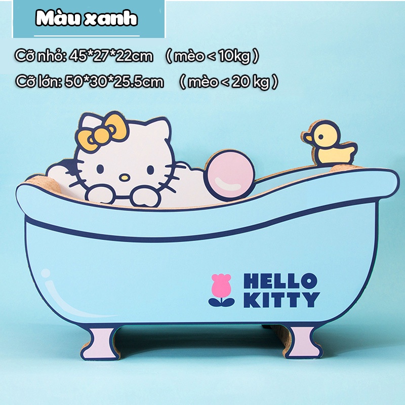Bàn cào móng cho mèo bồn tắm Hello Kitty Diniopet rộng rãi và cao cấp