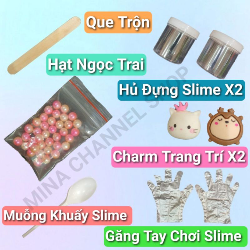 Bộ Kit Slime Bơ đẹp nhất, Cao cấp nhất 20 Món, An Toàn Nhất, Đẹp Nhất, Dễ Làm Nhất Kèm HDSD Và Quà Tặng