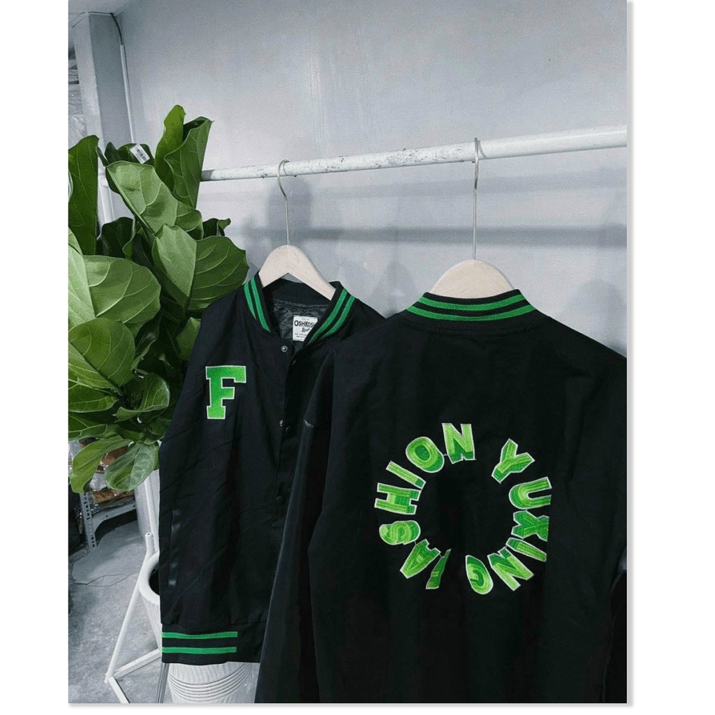 ÁO KHOÁC DÙ NAM NỮ KIỂU BOMBER THÊU HỌA TIẾT TINH TẾ