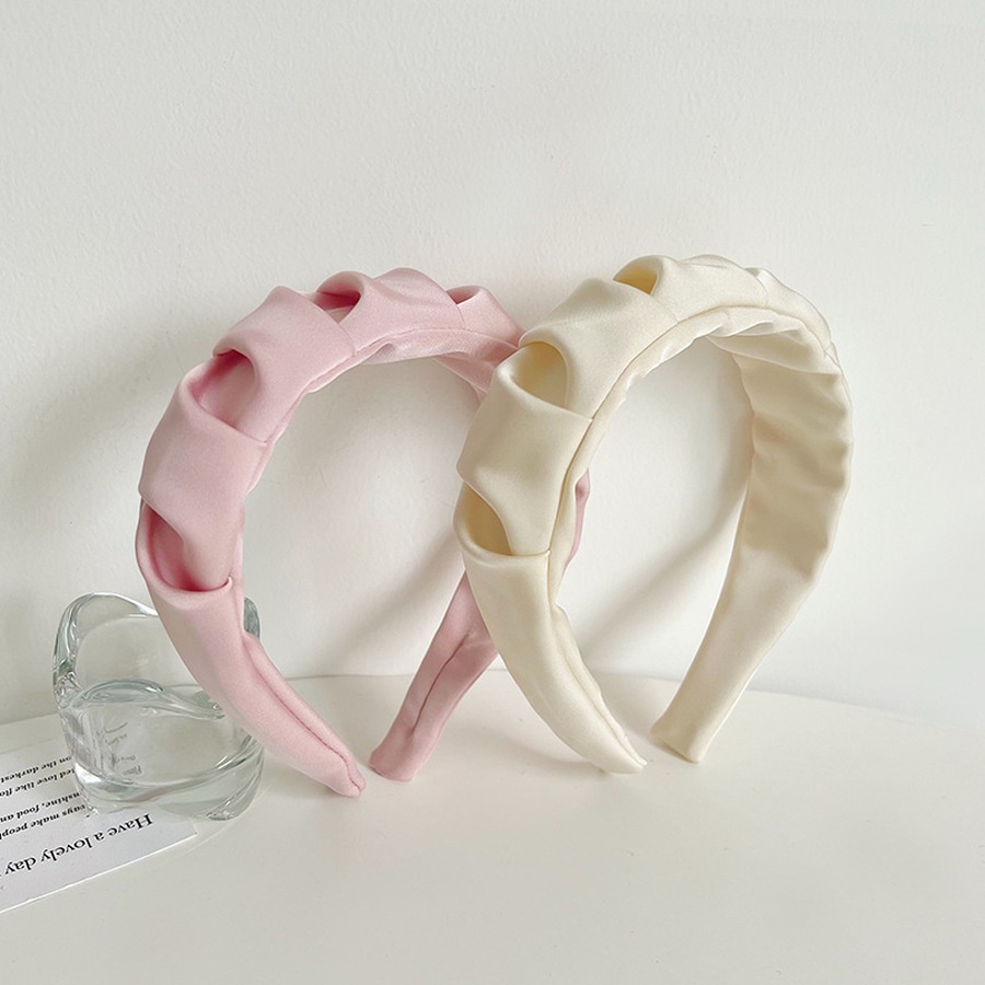 Băng Đô Cài Tóc Bản Rộng Màu Sắc Trơn Phong Cách Hàn Quốc Cổ Điển Thời Trang Cho Nữ