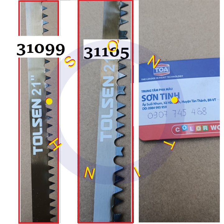 LƯỠI CƯA GỖ DÀY , THƯA TOLSEN 31099 31105