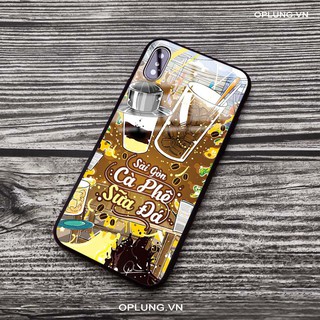 Ốp lưng iphone ốp kính iphone Sài Gòn Cafe Sữa Đá k263
