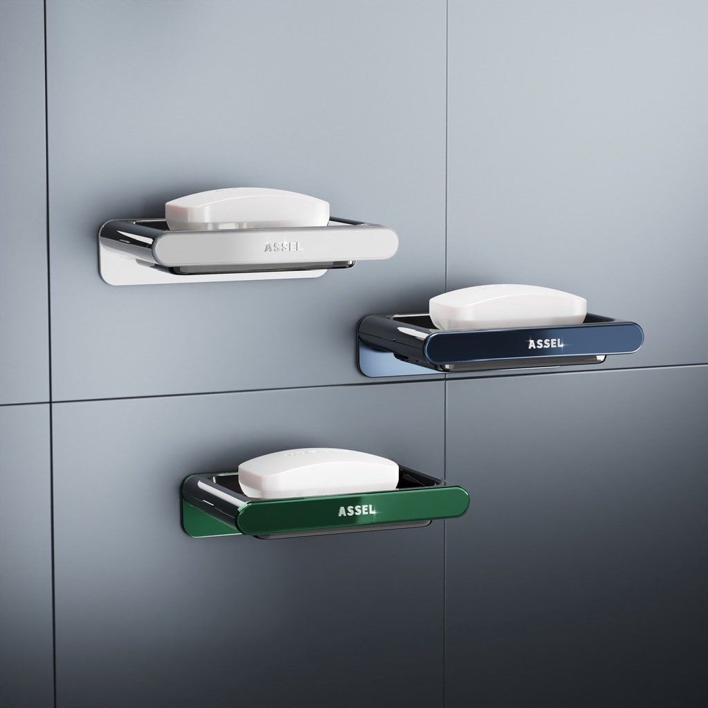 Kệ nhựa để xà bông dán tường ASSEL