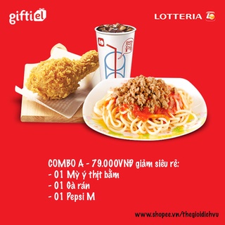Toàn Quốc [E-Voucher] Combo A (01 mì ý thịt bằm, 01 Gà rán, 01 Pepsi M)
